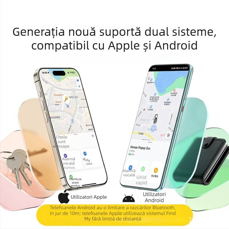 Accesoriu AirTag anti-pierdere Br11 pentru iOS — Momax, Baterie: 1, Distanță wireless: 1, Funcție suplimentară: 1