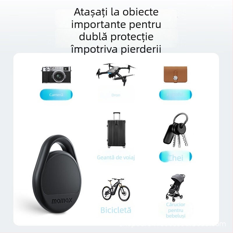 Accesoriu AirTag anti-pierdere Br11 pentru iOS — Momax, Baterie: 1, Distanță wireless: 1, Funcție suplimentară: 1