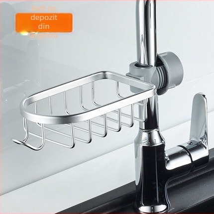 Raft de depozitare pentru bucătărie din aluminiu spațial, cu design rotativ, rezistent la umezeală, montaj pe perete prin ventuză, pentru bucătărie și baie
