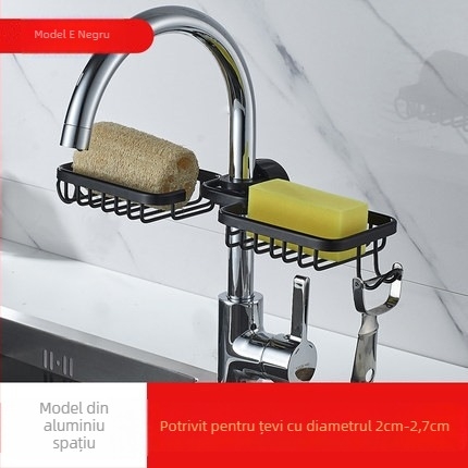 Raft de depozitare pentru bucătărie din aluminiu spațial, cu design rotativ, rezistent la umezeală, montaj pe perete prin ventuză, pentru bucătărie și baie