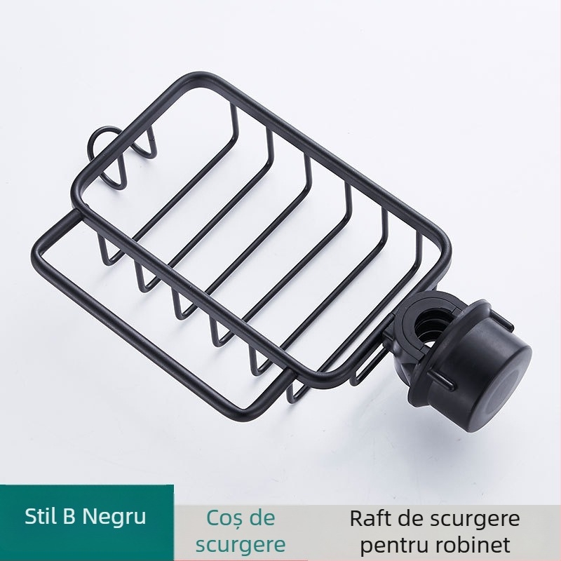 Raft de depozitare pentru bucătărie din aluminiu spațial, cu design rotativ, rezistent la umezeală, montaj pe perete prin ventuză, pentru bucătărie și baie