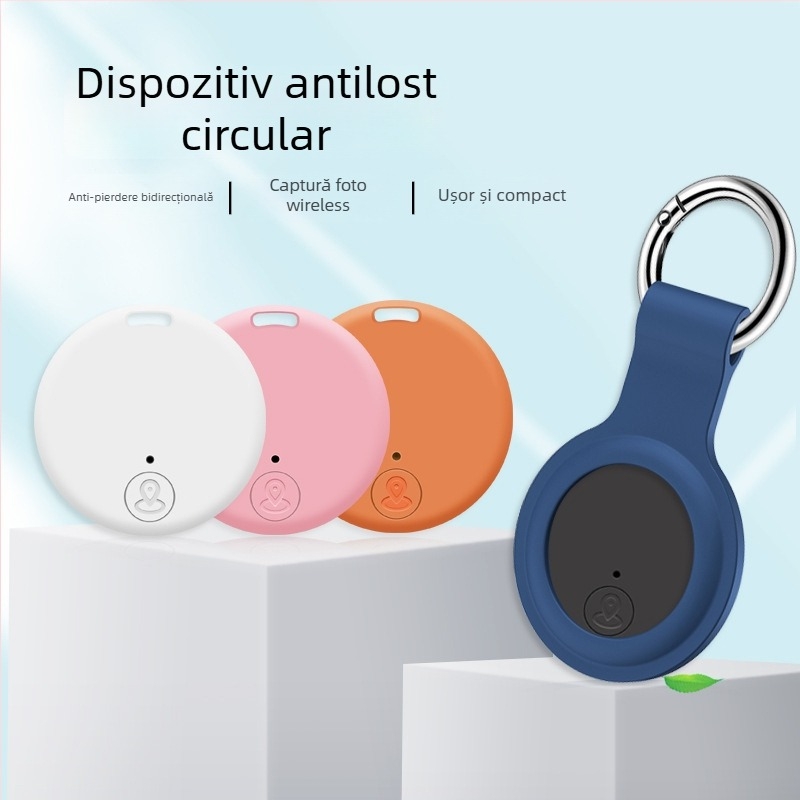 Mini tracker Bluetooth anti-pierdere pentru chei și portofel, localizator cu alarmă bidirecțională, model Y02, conexiune Bluetooth, rază 15 m, baterie 230 mAh, carcasă ABS