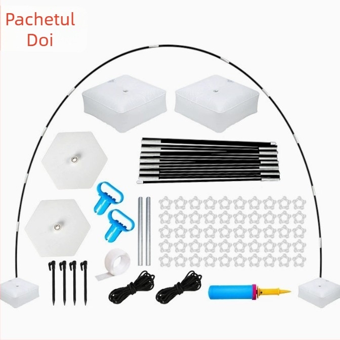 Arc de balon din plastic, cu bază rotundă pentru baloane decorative; imprimare logo posibil