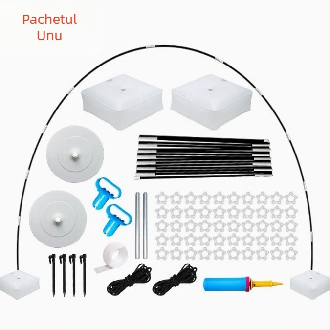 Arc de balon din plastic, cu bază rotundă pentru baloane decorative; imprimare logo posibil