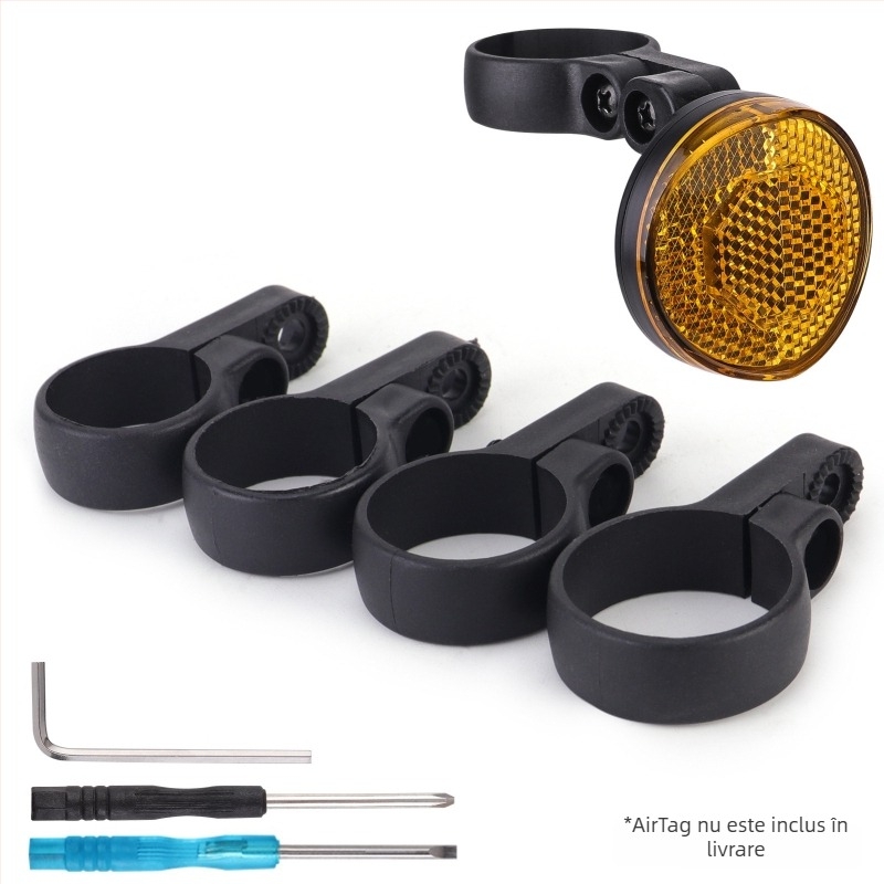Lumină de spate pentru bicicletă cu poziționare Airtag, anti-furt, montaj pe țeava șeii, lumină reflectorizantă spate și lumină reflectorizantă laterală pentru biciclete de drum și de munte