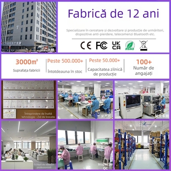 FD-01 locator Bluetooth anti-pierdere – rază 15 m, corp ABS, dimensiuni 52×31×19 mm, baterie CR2032