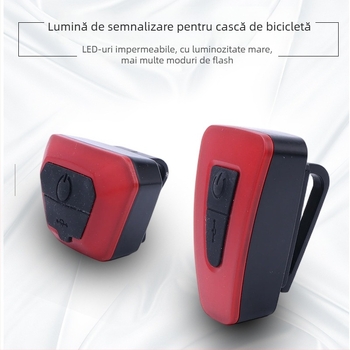 Lumina de taillight pentru bicicletă Bikestar BG-1071, încărcare USB-C, montaj cu bandă, baterie 300mAh