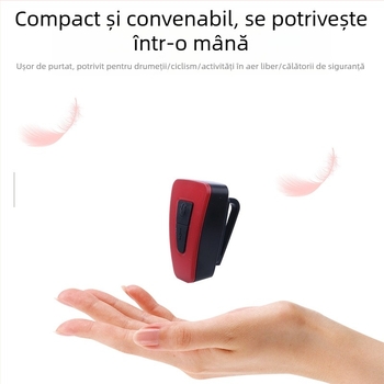 Lumina de taillight pentru bicicletă Bikestar BG-1071, încărcare USB-C, montaj cu bandă, baterie 300mAh