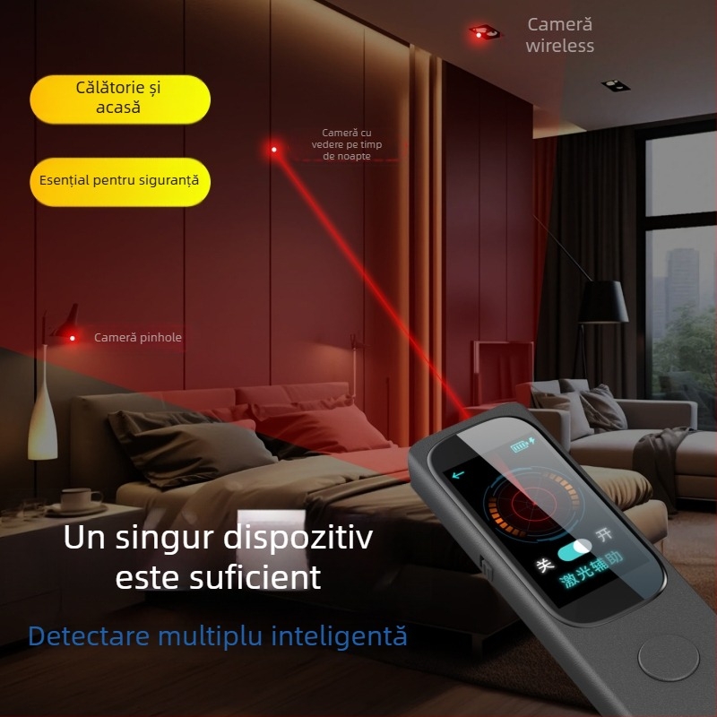 F666 Detectoare camere fără fir cu detecție infraroșu și GPS, bandă de detecție 1-12000, tensiune de lucru 3.7V, alarmă sonoră cu vibrații