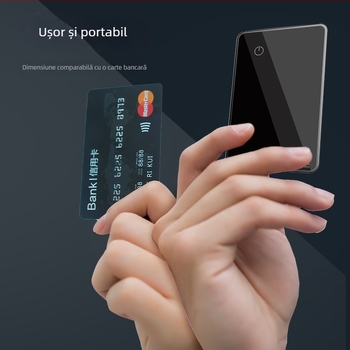 Mini tracker tip card pentru portofel cu GPS, model P041, baterie 540mAh, aliaj de aluminiu, USB 2.0, lansat în 2023