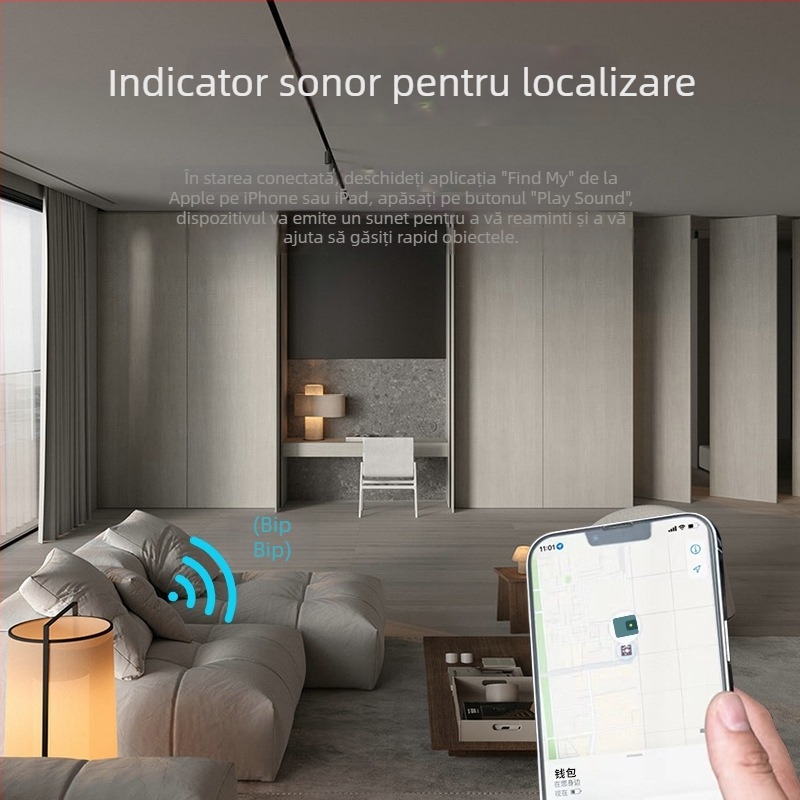 Mini tracker tip card pentru portofel cu GPS, model P041, baterie 540mAh, aliaj de aluminiu, USB 2.0, lansat în 2023