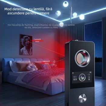 S88 Detecător infraroșu wireless cu ecran – detector camere ascunse pentru hoteluri, bandă de frecvență 50MHz-8GHz, rază de detecție 10 cm-10 m, tensiune 5V, Alarmă sonoră/vibrații