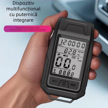 Faro frontal pentru bicicletă de munte, computer de ciclism wireless 3 în 1, lumină de avertizare, iluminare pentru noapte a bicicletei de drum