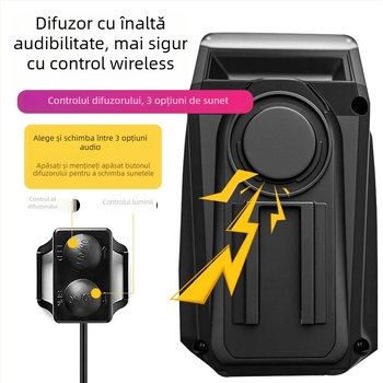 Faro frontal pentru bicicletă de munte, computer de ciclism wireless 3 în 1, lumină de avertizare, iluminare pentru noapte a bicicletei de drum