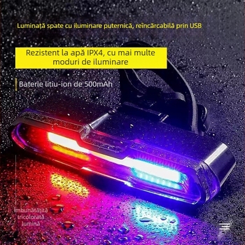 Lumină spate pentru bicicletă de munte, pentru noapte – alimentare solară, încărcare, accesorii pentru drum