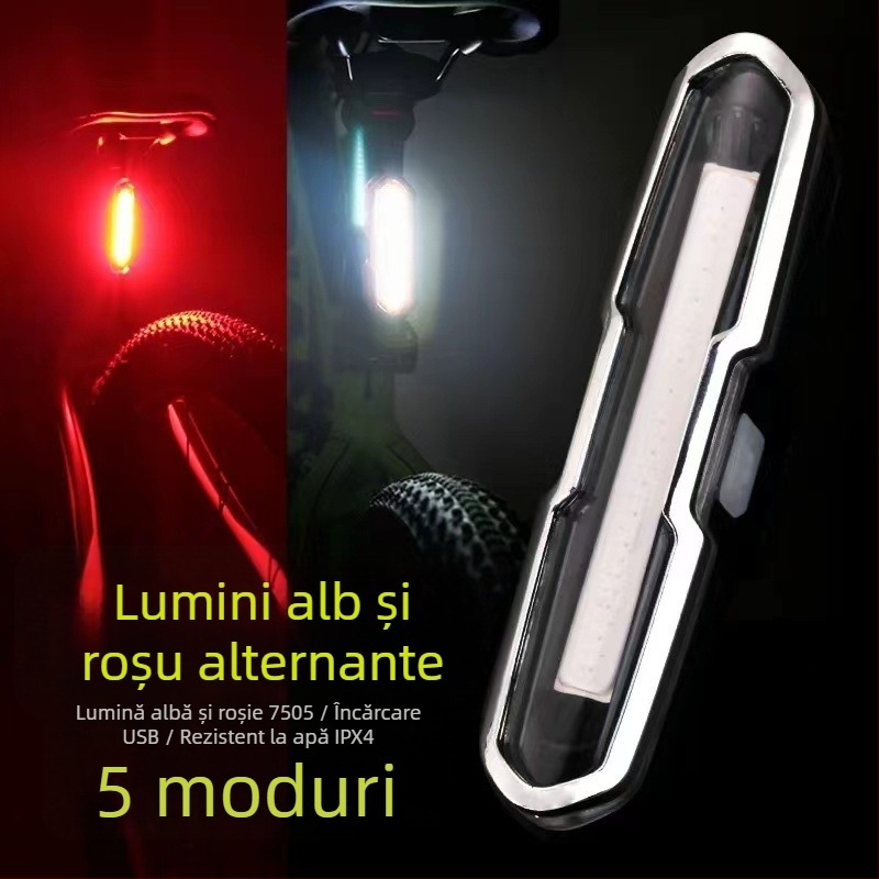 Lumină spate pentru bicicletă de munte, pentru noapte – alimentare solară, încărcare, accesorii pentru drum