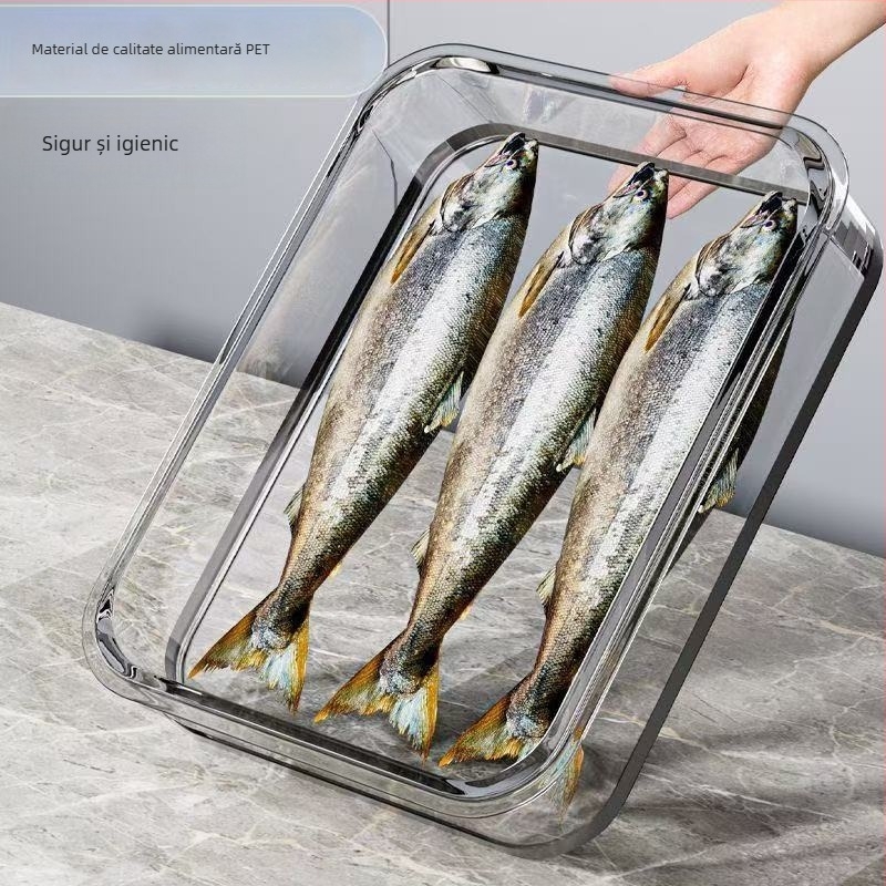 Cutie pentru frigider, Crisper, din plastic, pătrată, capacitate 0,8–5 L, un singur strat, menține prospețimea alimentelor