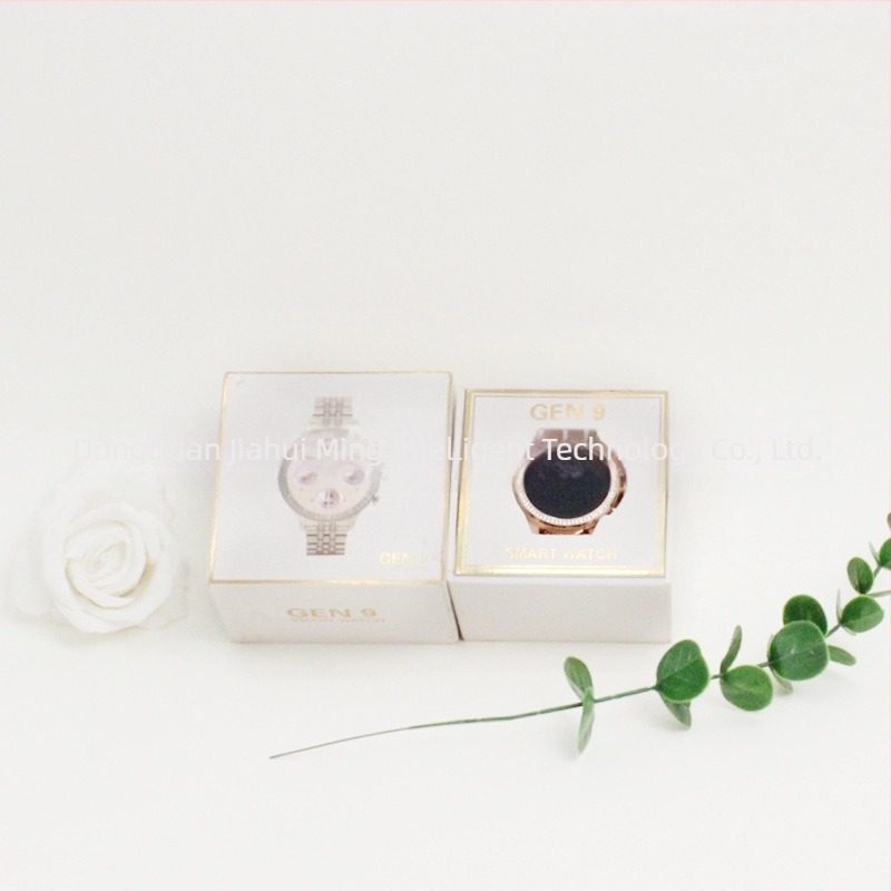 GEN9 ceas inteligent cu operare prin atingere și buton, ecran TFT, cadran pătrat, monitorizare ritm cardiac, încărcare fără fir