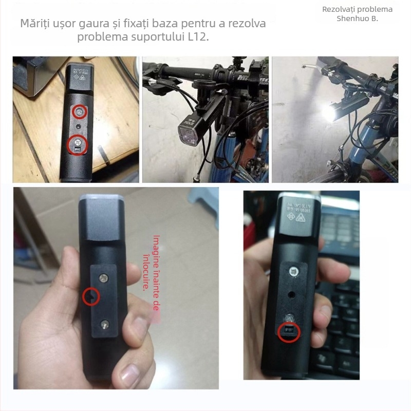 SUKOU bază de suspensie pentru lumina bicicletelor de drum – suport cu două picioare, compatibil cu BL12 1000LED lanternă, personalizare disponibilă