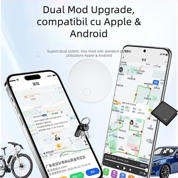 GPS tracker D2 – localizator global, purtat ca pandantiv, Bluetooth tracking și alarmă, baterie 210 mAh, compatibil cu iOS