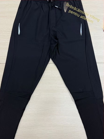 Pantaloni de antrenament uscați rapid — respirabili, cu nervuri, lungi, unisex, potriviți pentru vară, primăvară și toamnă