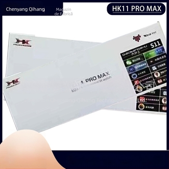 Smartwatch Qiao Bangzhong HK11 ProMax cu apel Bluetooth, monitorizarea ritmului cardiac, numărătoarea pașilor și notificări push, carcasă din aliaj de aluminiu