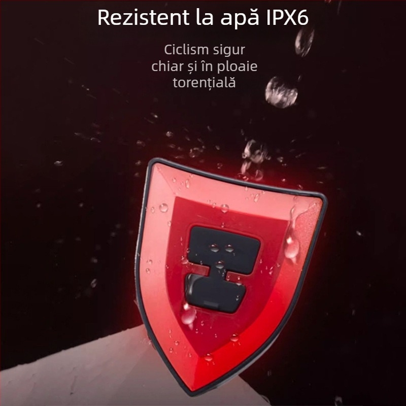Lampa spate pentru cască de bicicletă — USB reîncărcabilă, rezistentă la apă, pentru plimbări nocturne pe munte și pe drum