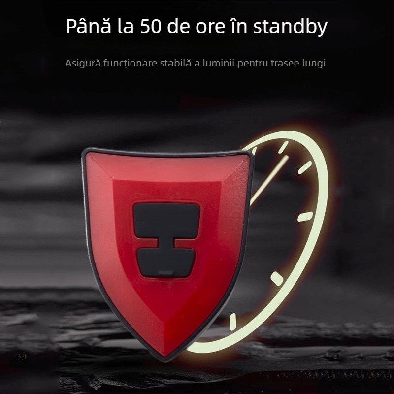 Lampa spate pentru cască de bicicletă — USB reîncărcabilă, rezistentă la apă, pentru plimbări nocturne pe munte și pe drum