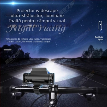 Lumină frontală pentru bicicletă pentru plimbări nocturne – reîncărcabilă prin USB, LED de înaltă intensitate, pentru exterior, universală pentru biciclete MTB