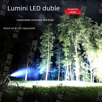 Lumină frontală pentru bicicletă pentru plimbări nocturne – reîncărcabilă prin USB, LED de înaltă intensitate, pentru exterior, universală pentru biciclete MTB