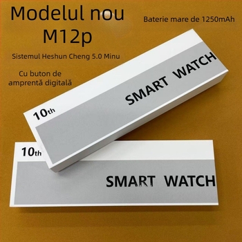 Ceas inteligent M12P cu suport pentru card și Sistem Shuncheng 5.0 Minu, baterie 1250mAh, ecran AMOLED