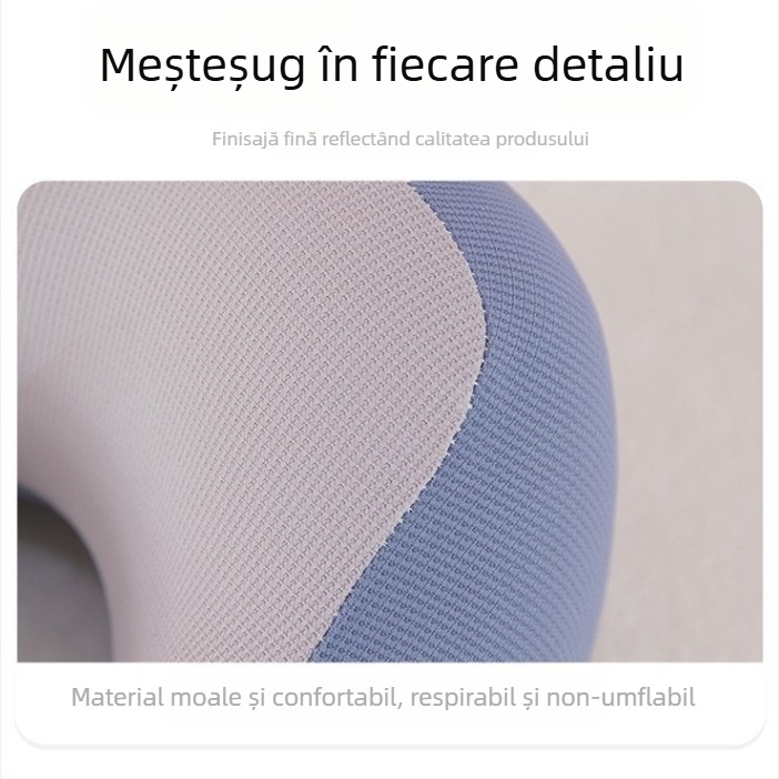 Perne de călătorie cu formă U din spumă cu memorie (Umplere: spumă cu memorie; Formă: U; Potrivit pentru toate vârstele; Stil: minimalist modern)