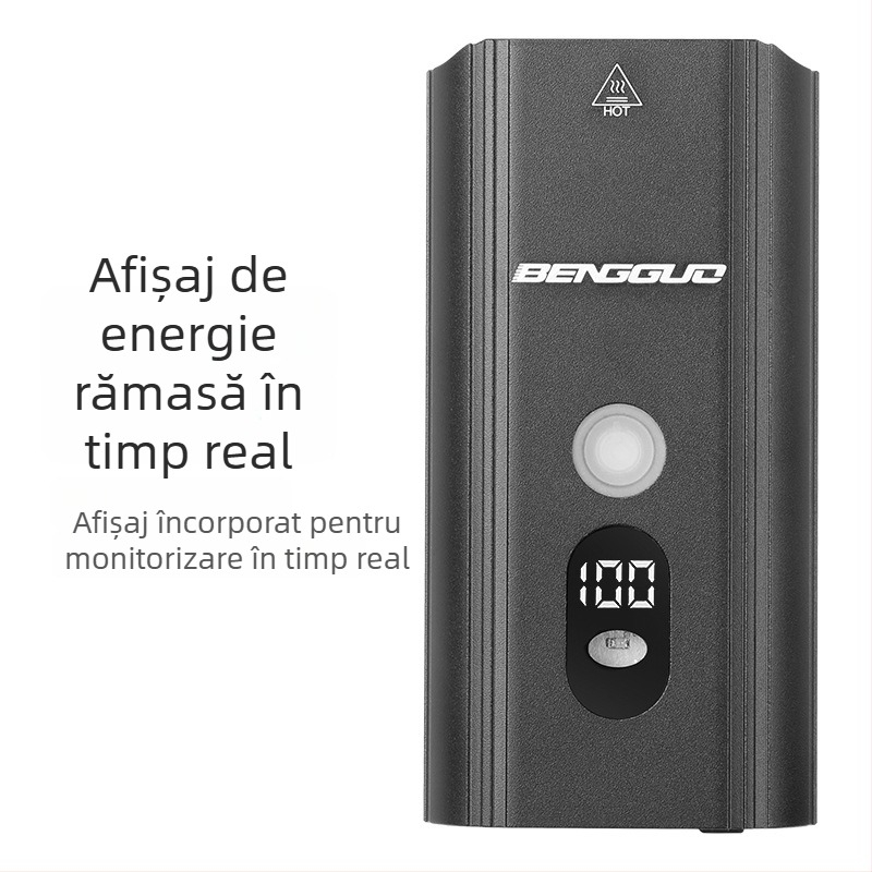 Lumină frontală pentru bicicletă, USB reîncărcabil, corp din aliaj de aluminiu, înaltă luminozitate, afișaj digital al puterii