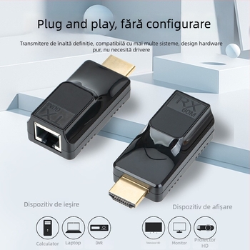Extender HDMI 60 m prin RJ45 – transmisie video monocanală 1080p