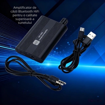 Amplificator portabil pentru căști, model 002, Bluetooth activat, cablu de 0.8 m, trezire de la distanță, gestionare a energiei