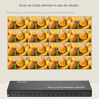 Distribuitor HDMI 1×16, model E10200510, 4K×2K video, Windows 7 compatibil, gestionare energie