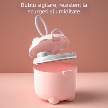 Cutie pentru lapte praf de bebeluți, design cu două compartimente, brand Tired, potrivită de la naștere până la 3 ani
