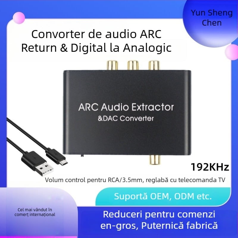 Convertor HDMI ARC Audio, Yunshengchen, model YSC-80Pro, cu activare la distanță și gestionare a alimentării