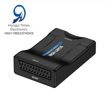 Convertor SCART către HDMI HY-36, 1080P, pentru TV, cu management energetic