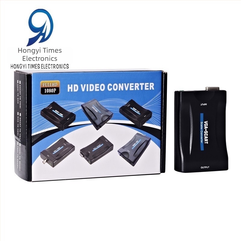 Convertor SCART către HDMI HY-36, 1080P, pentru TV, cu management energetic