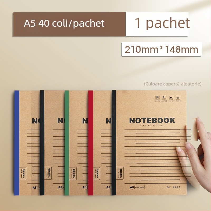 Mengjin notebook în stil nostalgic retro, copertă din hârtie, legare: alt tip, hârtie 70 g/m², 50–100 pagini