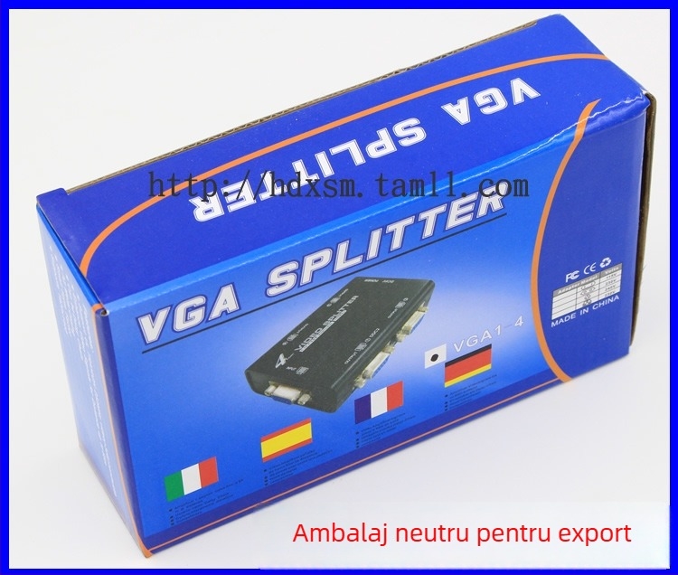 HDX-4 dispozitiv VGA switch-distributor, rezoluție 1920x1440, compatibil XP/Win7/8, OEM disponibil, pentru monitorizare de securitate
