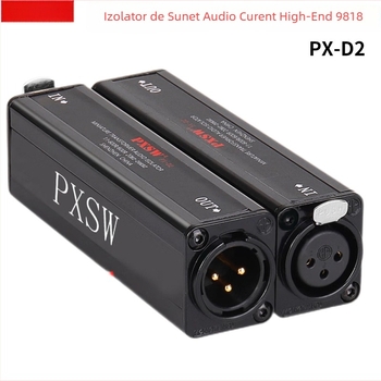 PX-D2 izolare galvanică audio profesională pentru cabluri XLR – elimină interferențele de împâmântare