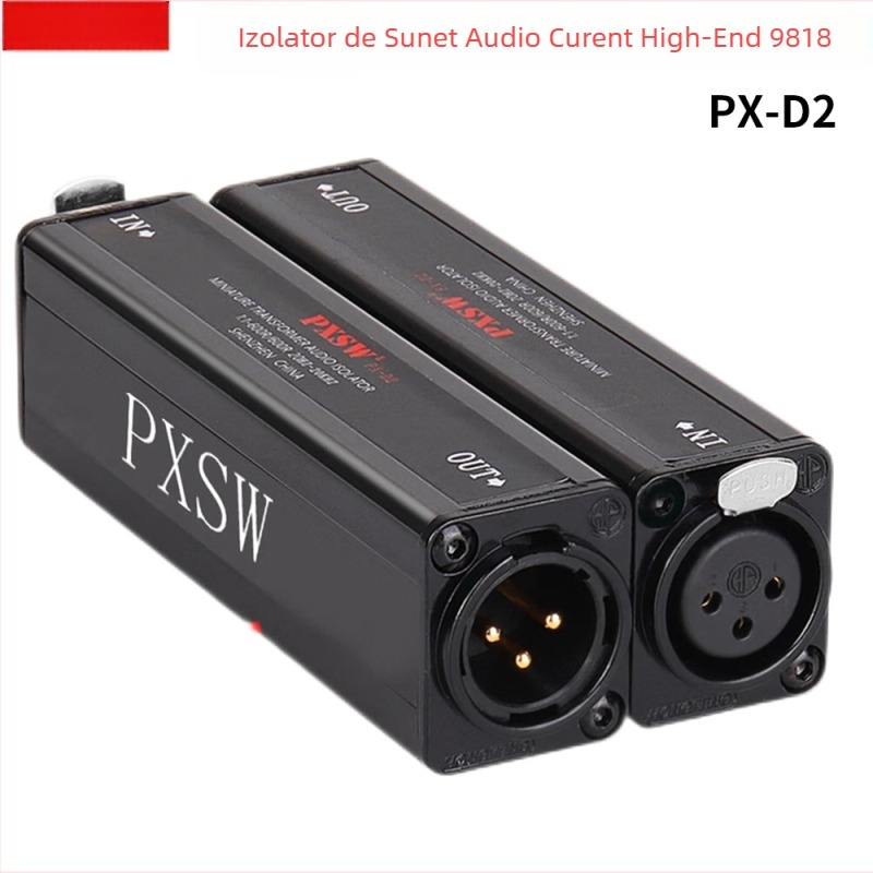 PX-D2 izolare galvanică audio profesională pentru cabluri XLR – elimină interferențele de împâmântare