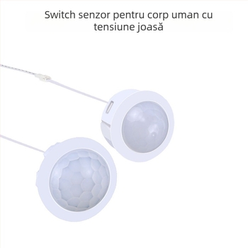 Intrerupător cu senzor PIR IR pentru iluminare cu tensiune scăzută (5-12V, întârziere 30s) – Downlight/Spotlight