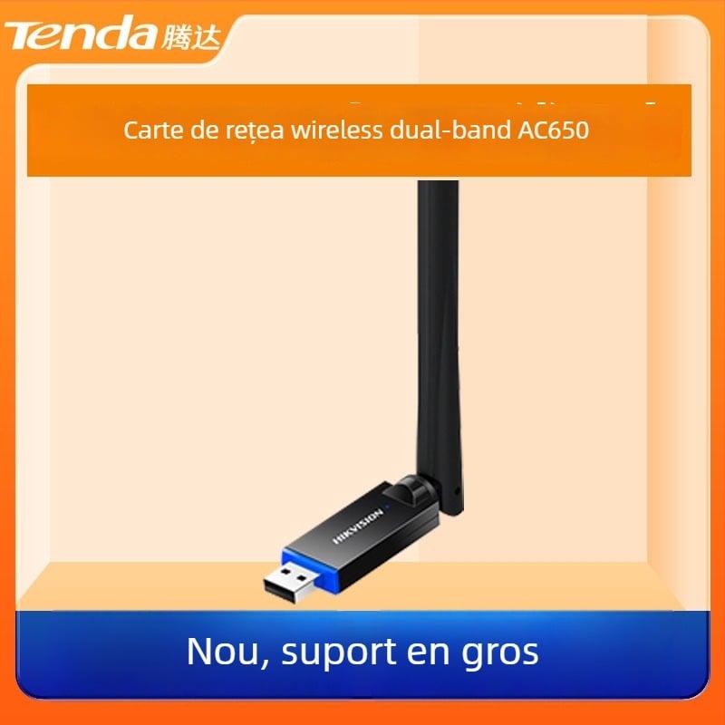 Tengda U10 adaptor USB wireless – 650 Mbps dual-band 2.4/5 GHz, IEEE 802.11 b/g/n, interfață USB
