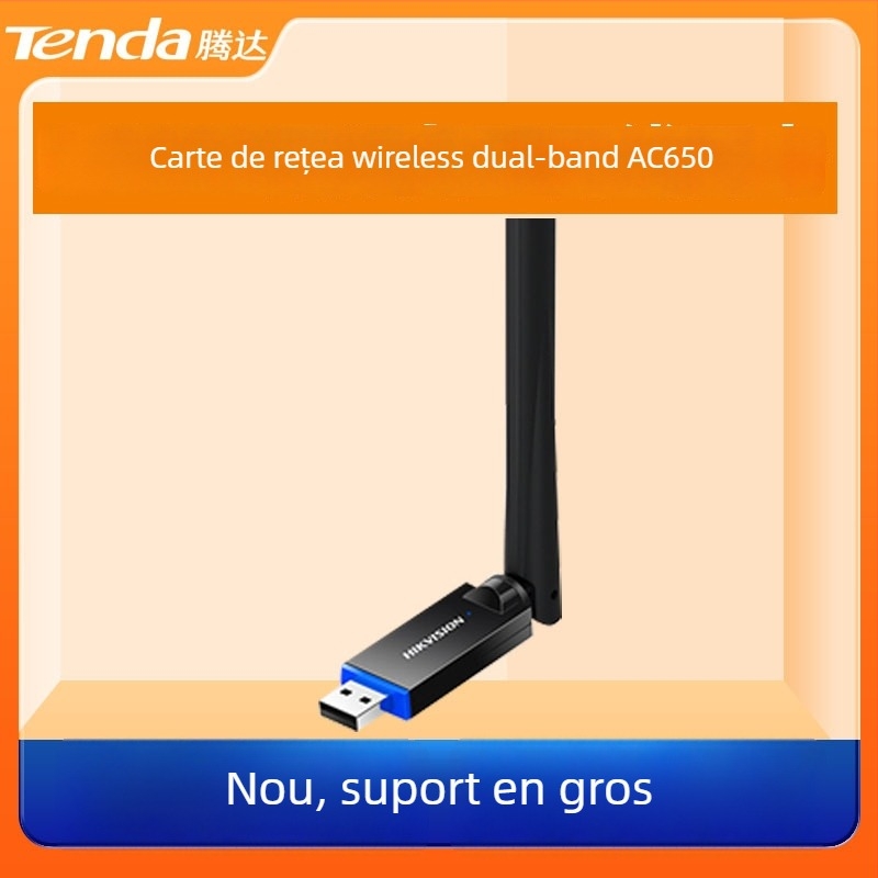 Tengda U10 adaptor USB wireless – 650 Mbps dual-band 2.4/5 GHz, IEEE 802.11 b/g/n, interfață USB
