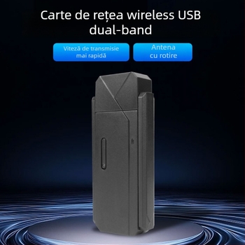 Card WiFi wireless USB 3.0 1800Mbps pentru desktop și laptop – Plug and Play, interfață USB, 802.11b/g/n