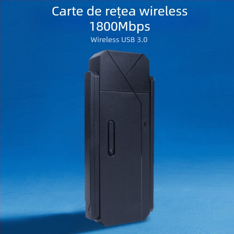 Card WiFi wireless USB 3.0 1800Mbps pentru desktop și laptop – Plug and Play, interfață USB, 802.11b/g/n
