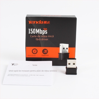 Adaptor USB Wi-Fi pentru desktop Tenda (W311MI, fără driver, 150 Mbps, 2.4 GHz, USB)
